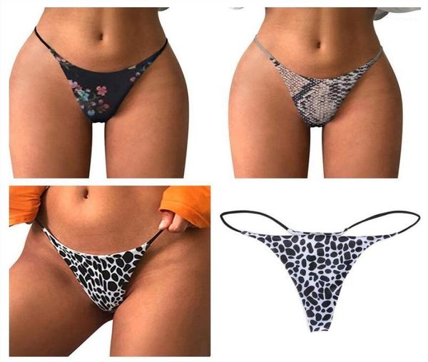 Yoga Outfit 3PCSSet Women039s Calcinhas Gstring Thong Algodão Roupa Interior Sexy Feminino Cuecas Leopard Pantys Intimates Lingerie3774121