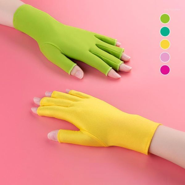 Fünf-Finger-Handschuhe, fingerlos, Anti-UV-Strahlenschutz, Nagel, LED-Lampe, Trockner, Lichtwerkzeug, Damen, Einheitsgröße