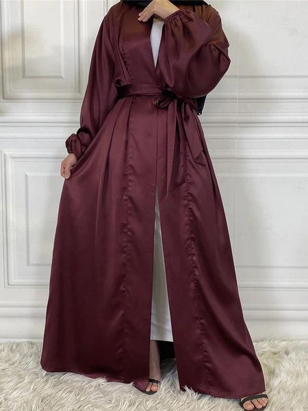 Roupas étnicas Kaftan Abaya Dubai Kimono Cardigan Turquia Islam Muçulmano Vestido Longo Abayas para Mulheres Robe Caftan Senhoras