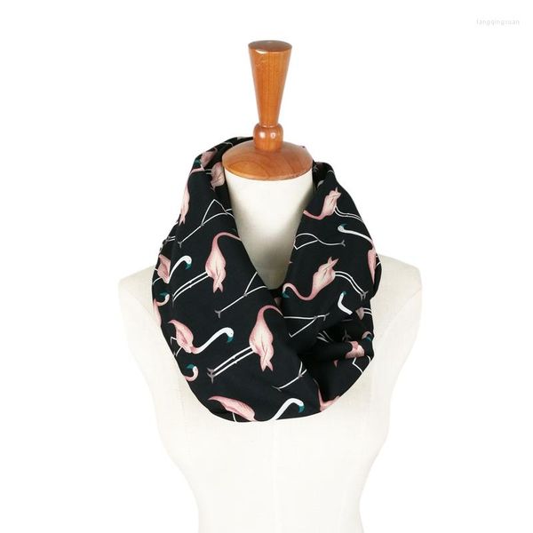 Lenços couverture lenço de seda mulheres pássaros estampas de pássaro anel flamingo Acessórios de moda Bandana chiffon hijab