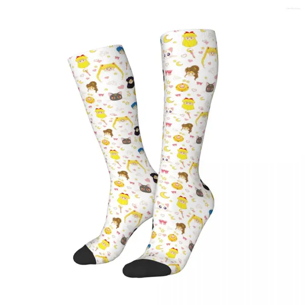 Мужские носки Sailors Moon Mars Mercury, мягкие модные чулки Crazy Merch с высокими трубками, маленькие подарки