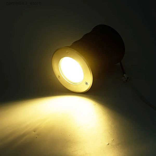 Rasenlampen, 12 W, E27-Glühbirne, LED-Untergrund-Rasenlampe mit Edelstahlabdeckung, Gartenleuchte, AC110 V, AC220 V, eingebettetes Kunststoff-Gartenprojekt Q231125
