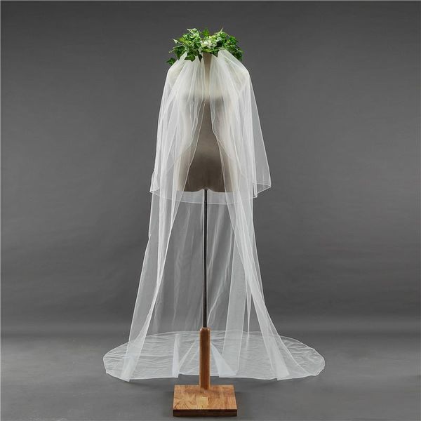 Свадебные вуали простой стиль высококачественные свадебные аксессуары длиной 3 м.