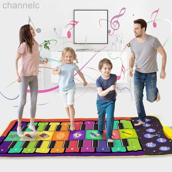 Davul Perküsyon 4 Stil Çift Sıralı Çok Fonksiyonlu Müzik Enstrümanı Piyano Mat Infant Fitness Klavye Çocuklar için Halı Eğitim Oyuncakları Oyun