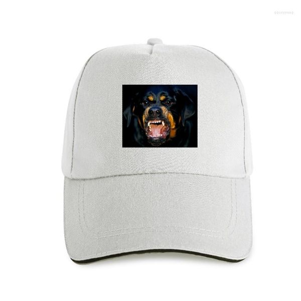 Ball Caps Angry Dog Black Baseball Cap Rottweiler забавные дизайнер