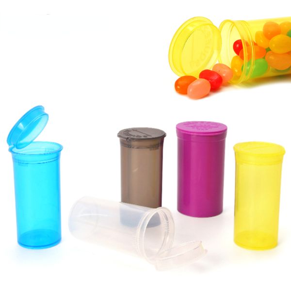 80ml Nem Kanıtı Hap Şişesi 80ml Pop Üst Şişe Tütün Tezahı Bitki Depolama Kılıfı Stash Jar Baharat Konteyneri Sigara Plastik Tüpler