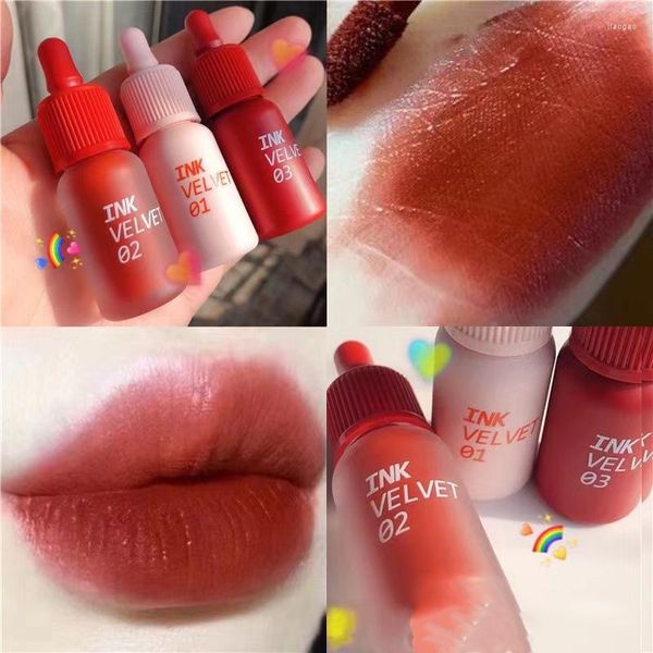 Lucidalabbra 6 colori Velluto naturale Opaco Idratante impermeabile Rossetto liquido Sexy Nebbia rossa Viso Strumenti per il trucco a lunga durata