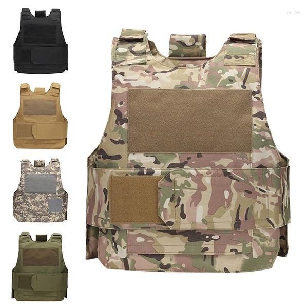 Jaquetas de caça coletes coletes táticos MOLLE MOLLE COMPROTIVO PLACA DE COMBATA Material resistente ao transportador de lágrima Desmontagem rápida equipamento de peito militar