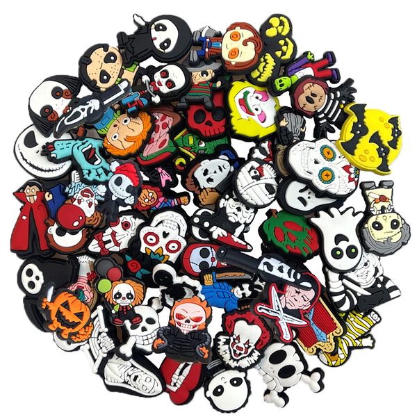 Charms Cartoon Skl Film horror Halloween Scarpa spaventosa Bracciale Braccialetto Thriller Fantastici regali per feste Scarpe da giardino Decorazione non casuale Otage