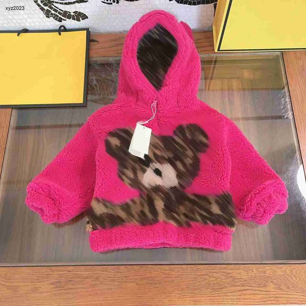 Модная куртка для малышей, детская дизайнерская одежда, верхняя одежда для девочек и мальчиков, размер 100-160, детское пальто с капюшоном и принтом медведя, 25 ноября