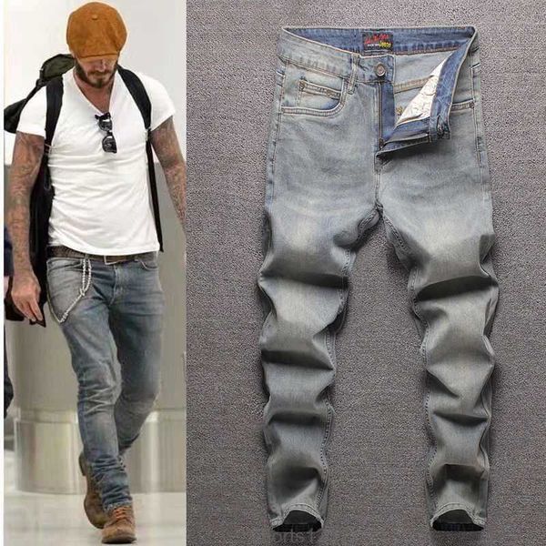 2024 Großhandel junge Männer Jeans Frühling und Herbst neue gerade lose Jeans Männer koreanische Art und Weise beiläufige Hosen Männer 11YJ