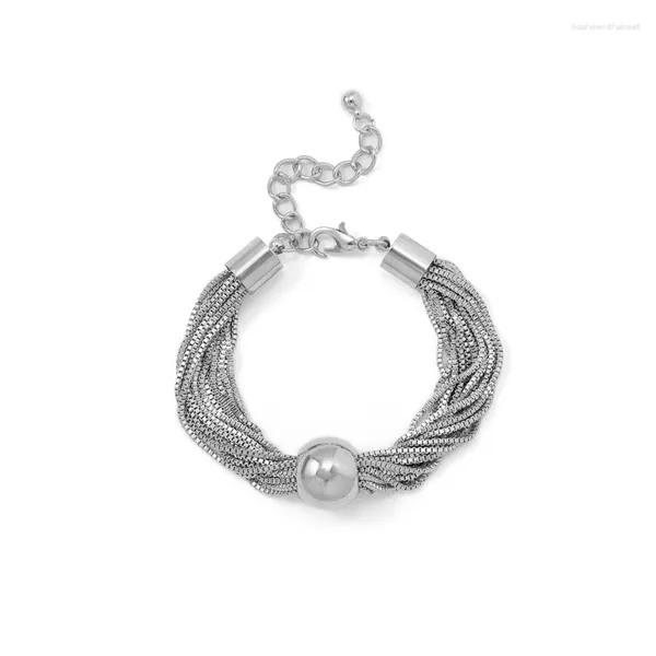 Ожерелья с подвесками, преувеличенная многослойная цепочка в стиле панк, двойное ожерелье, темпераментное меньшинство, геометрический шар, индивидуальность