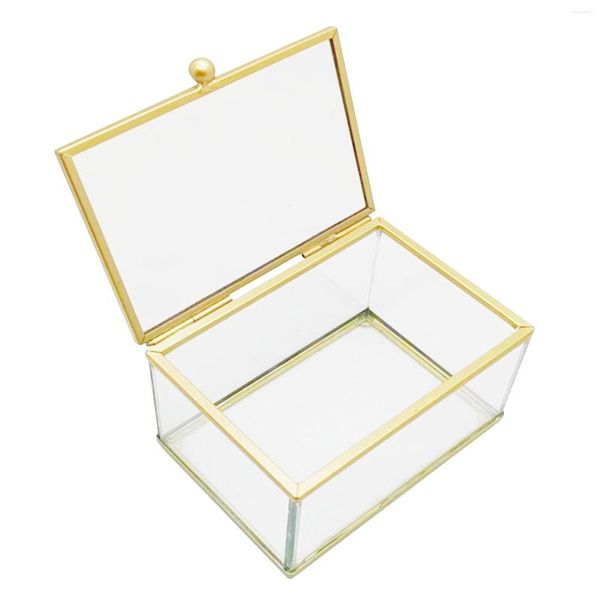 Декоративные цветы стеклянная коробка ювелирных изделий для хранения безделушки для свадьбы для свадьбы