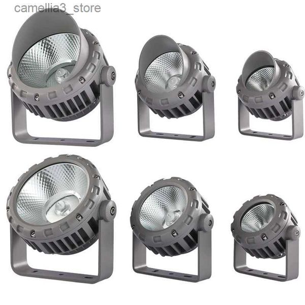 Lâmpadas de gramado Novo estilo COB Garden Lawn Lamp Light AC85 ~ 265V DC24V Outdoor LED Spike Light 20W30W40W Path Landscape Waterproof Spot Bulbs Q231125