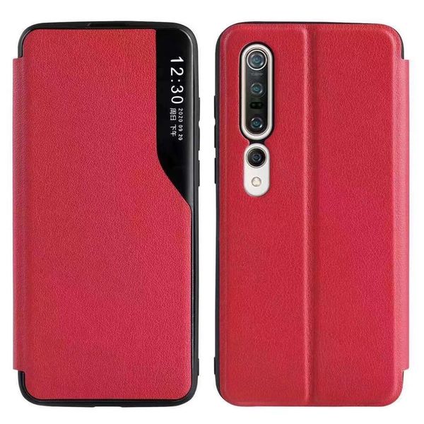 Inovação nova janela lateral vertical smartphone capa flip couro capa de telefone para iphone 12 11 pro