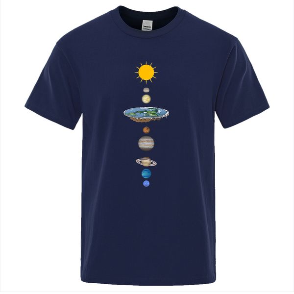 T-shirt da uomo Sistema solare cosmico Pianeti Stampa T-shirt da uomo Abbigliamento largo oversize T-shirt manica normale T-shirt casual moda maschile 230425