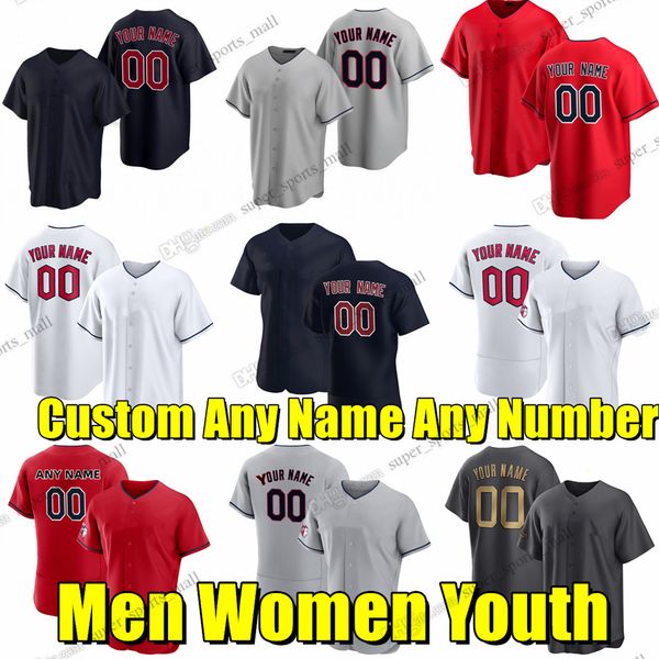 Custom S-6XL College Baseball usa camisetas Shane Bieber Jose Baez Will Brennan Aaron Civale Emmanuel Clase Xzavion Curry Tyler Freeman Gaddis Gallagher Gonzalez