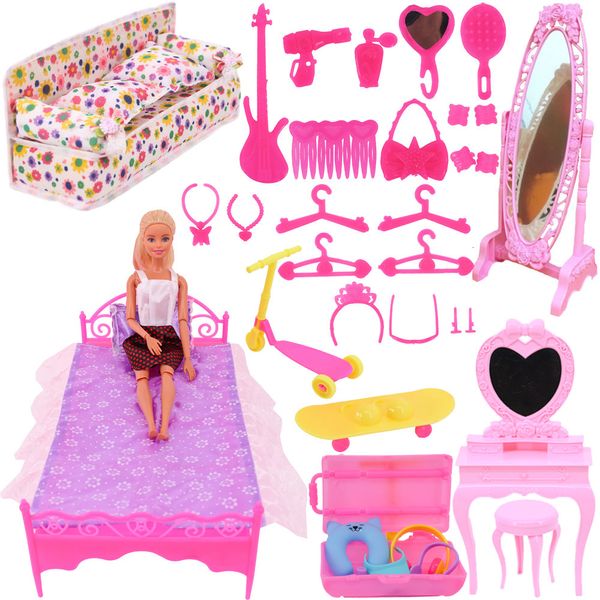 Кукла аксессуары с мебелью для одежды для кровать зеркало 16 Дома украшения 13 BJD Food Helmet для 230424