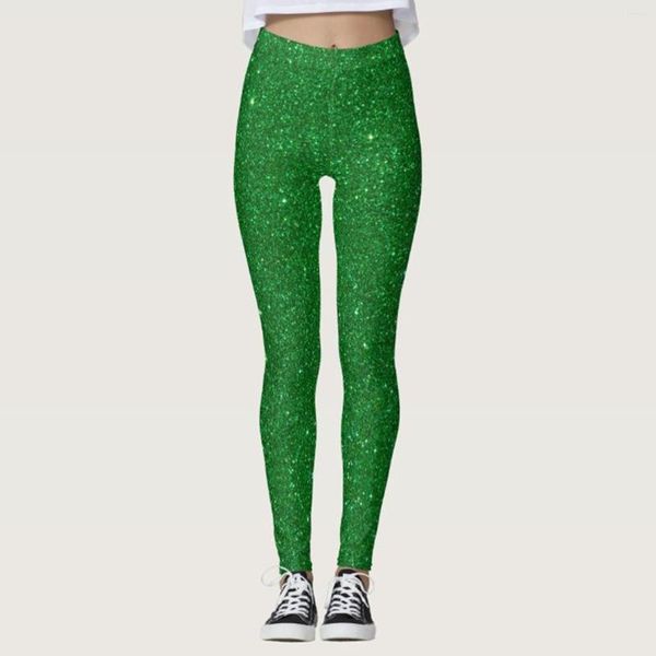 Pantaloni da donna Stampa Festival Quadrifoglio Yoga Festa di San Patrizio Collant push-up da donna Leggings fitness Buona fortuna Matita verde Leggin