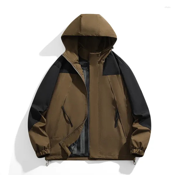 Giacche da uomo Roupas Masculinas con cappuccio Parka Giacca da uomo impermeabile resistente al vento Abbigliamento comodo di alta qualità Cerniera Streetwear