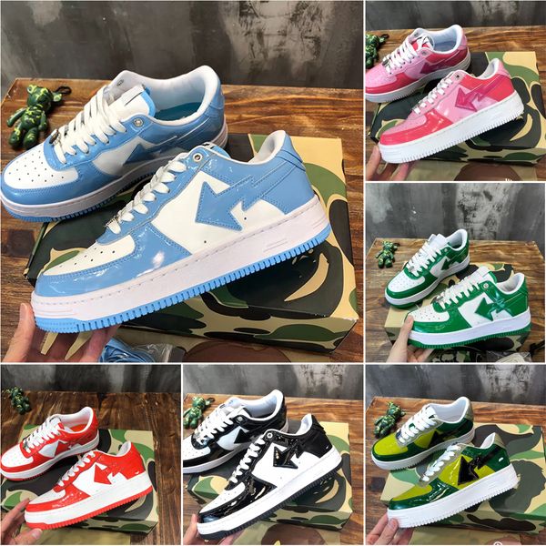 Designer Stas Shose D Sta Sapatos Casuais Sk8 Homens Mulheres Preto Branco Pastel Camurça Verde Mens Treinadores Forma Macaco Medicom Toy Camo