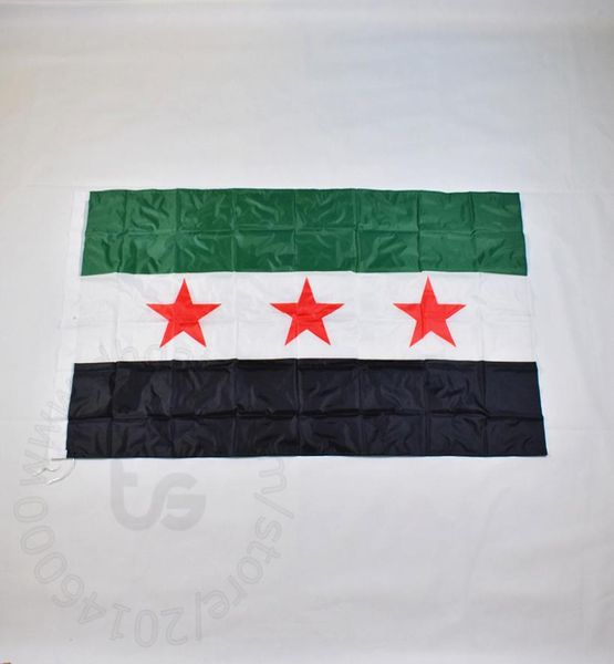 Syrien, 90 x 150 cm, 100 Polyester, beidseitig bedruckte Nationalflagge, Syrien, Sport- und Heimdekoration, Flaggen und Banner 7477329