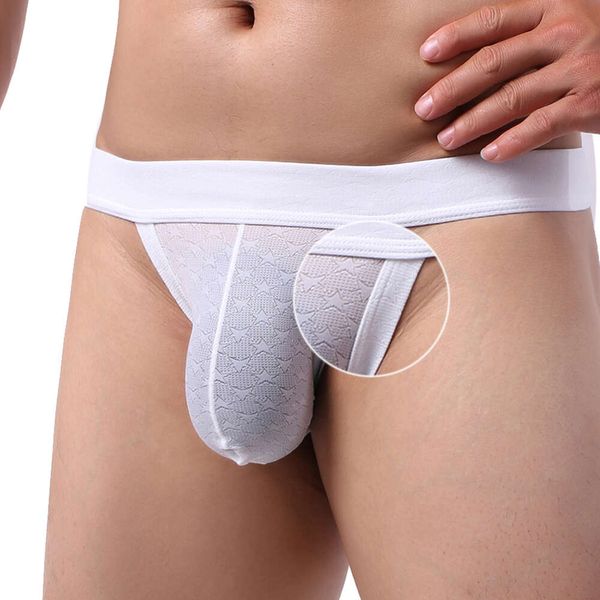 Sexy masculino transparente baixo crescimento mini tanga grande protuberância bainha corpo roupa interior magro cabido em forma de t g string miniatura tong