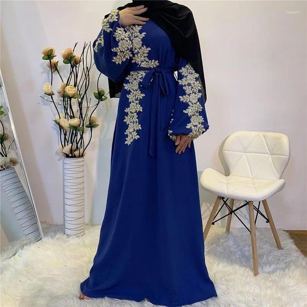 Abbigliamento etnico Bangladesh Dubai Abaya Abito lungo Hijab Abiti da sera Musulmani per le donne Marocchino Caftano Djellaba Femme Islamico