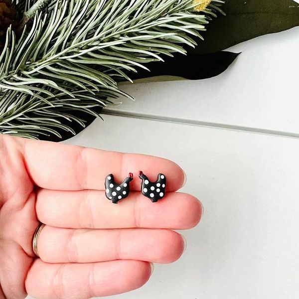 Çember Küpe Yüksek Topuklu Horoz Polka Dot Kişilik Moda Akrilik Kulak Yüzleri Kadınlar İçin Kazanç