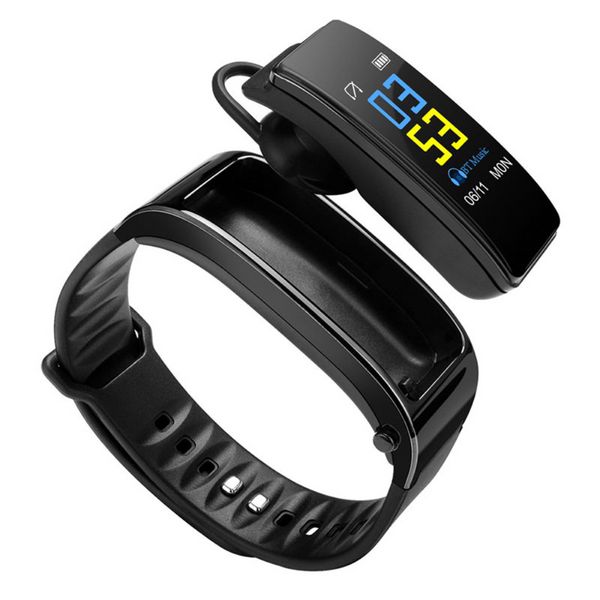 Pulseira inteligente Mensmart Bracelet com tela colorida Bluetooth fone de ouvido Monitoramento do relógio de relógio de fitness para iOS Android