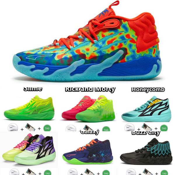 basket per bambini Palla sportiva Lamelo Scarpe da basket da uomo e Rock Ridge Red Queen Not From Here Lo Ufo Buzz City Black Blast Mens Train