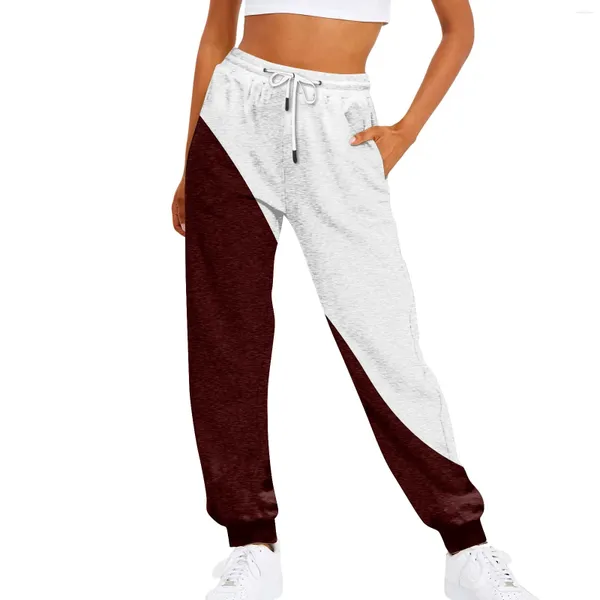 Calças femininas para mulheres y2k baggy cordão elástico cintura baixa pára-quedas sweatpants solto hippie calças esportivas