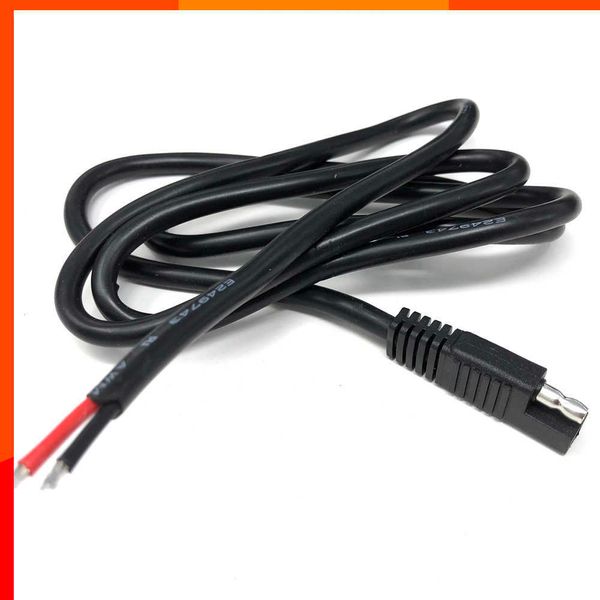 Novo conector SAE de 100 cm DIY 2 pinos Carregador de bateria rápido Desconectar SAE Extensão 14AWG para trator de carros de motocicleta