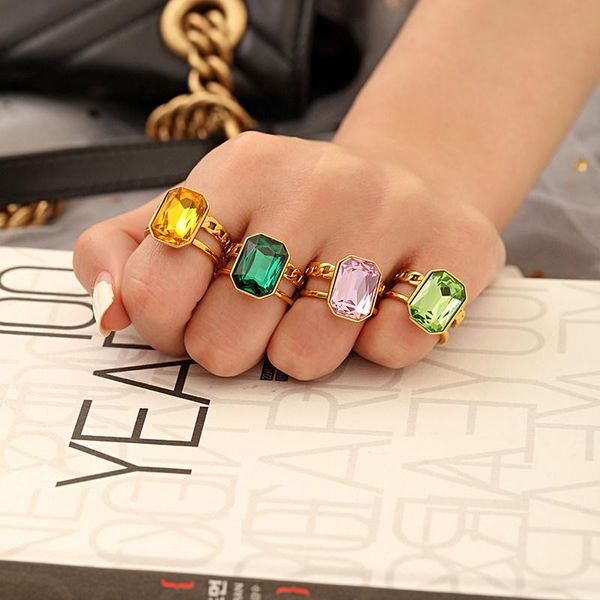 Обручальные кольца модные винтажные панк -имитация Изумрудное кольцо для женщин Элегантный индийский роскошный дизайн открытые аксессуары для ювелирных изделий