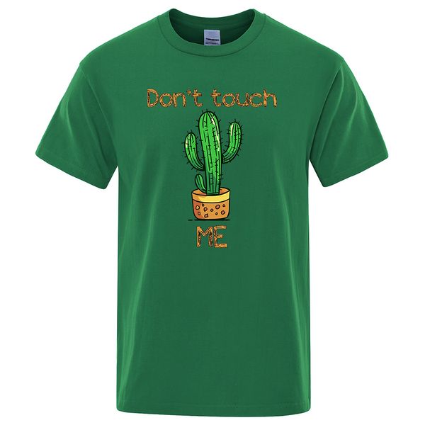 Magliette da uomo Green Vibrant Cactus Stampato da uomo T-shirt Sciolto Marca Abbigliamento cool SXXXL Moda Magliette Uomo Casual Summer Tee Shirt 230425