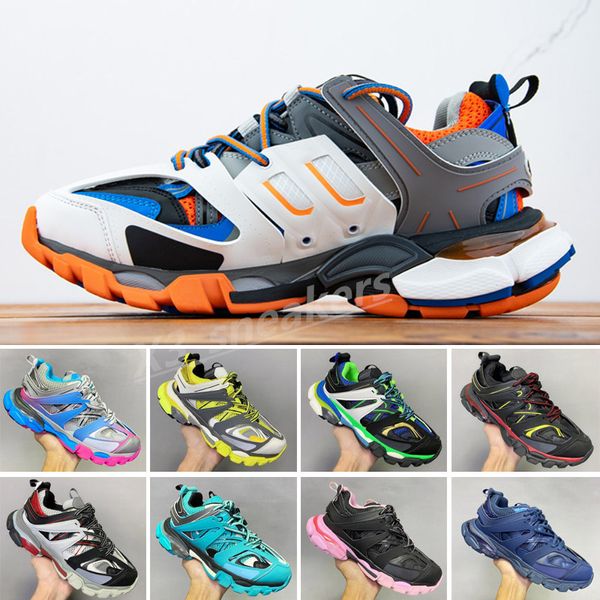 2023 Top Mens Femmes Chaussures Track 3.0 cestini Designer di lusso di marca Scarpe da ginnastica Triple S Plateforme en cuir Sneaker Ice Pink Blu blanc Arancione Nero Sneaker X426