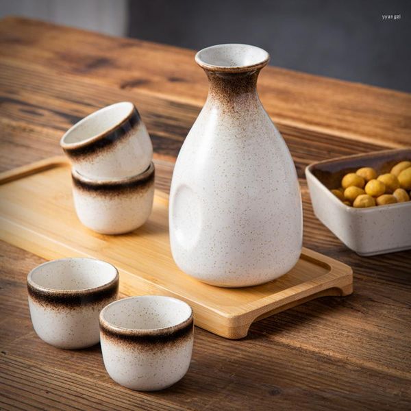 Flashs de quadril xícara de vinho Clear Ware Ceramic Bottle Flask japonês Creative Tableware House Housed Housed Liquor Pot de bebida