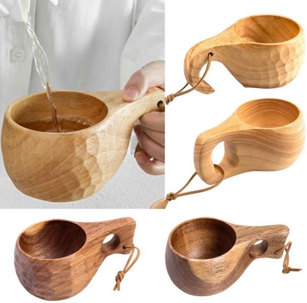 Chinesische tragbare Holzkaffeetasse, Gummi, Holz, Tee, Milchbecher, Wassertrinkbecher, Trinkgeschirr, handgefertigt, Saft, Zitrone, Teetasse, Geschenk