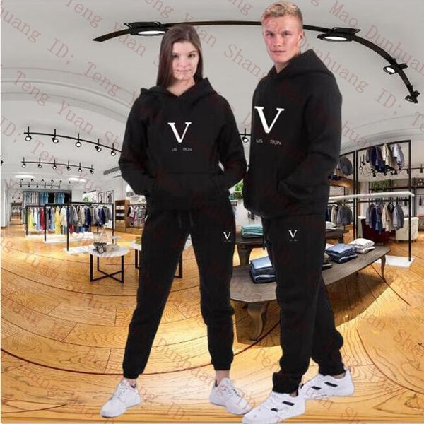 Herren-Trainingsanzug, Designer-Hoodie und Hosen-Set, Basketball-Streetwear-Sweatshirt, Sportbekleidungsmarke, Baumwollmischung, gestrickt, zweiteiliges Set, europäisch-amerikanischer Sweatsuit