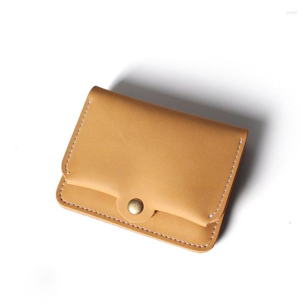 Portacarte Portafoglio piccolo in pelle vintage per porta soldi da uomo porta carte fatto a mano dal design creativo
