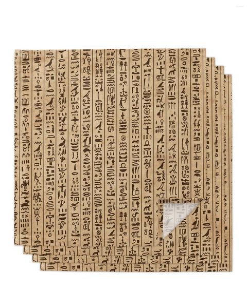 Tischserviette 4/6/8 Stück Altes Ägypten Hieroglyphen Retro-Stil Servietten Tuch Set Hochzeit Party Dekoration Abendessen Wohnkultur