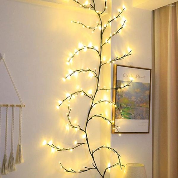 Lichterketten, Zweige, gemütliche Atmosphäre, schnelle und einfache Installation, flexibler, stabiler, mit Ranken beleuchteter Baum