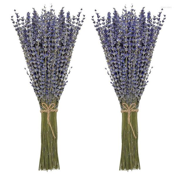 Dekorative Blumen, 2 Bündel, getrockneter Lavendel, natürlich, für Heimdekoration, Po-Requisiten, Duft
