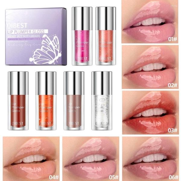 Lipgloss QI Feuchtigkeitsspendendes Set, langanhaltend, nicht klebrig, natürliche Tönung, tägliches Make-up, Öl, Grundierung, Volumen, prallere Lippen