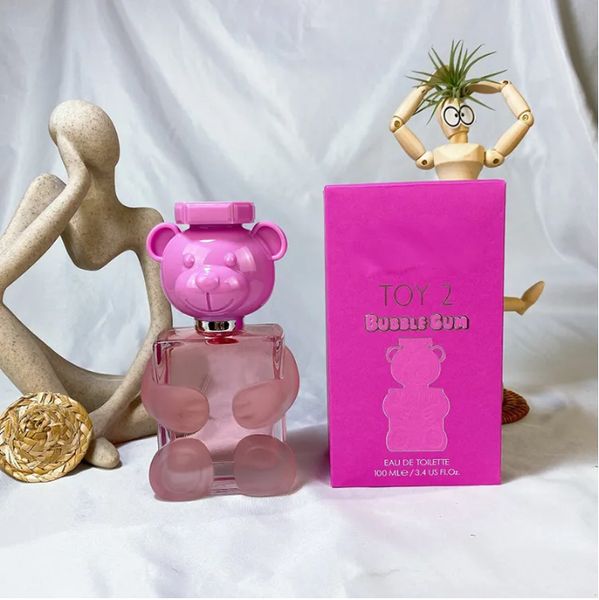 Perfumes Fragrâncias para Mulher Perfume 100ml Bubble Gum frutado amadeirado notas florais senhora spray brinquedo dois cheiro encantador mais alta qualidade navio rápido