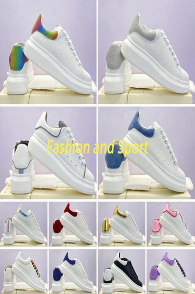 Tasarımcı Erkek Kadınlar Sıradan Ayakkabı Akıllı Platform Eğitmenleri Aydınlık Floresan Ayakkabı Arka Deri Chaussures Hommes3099924