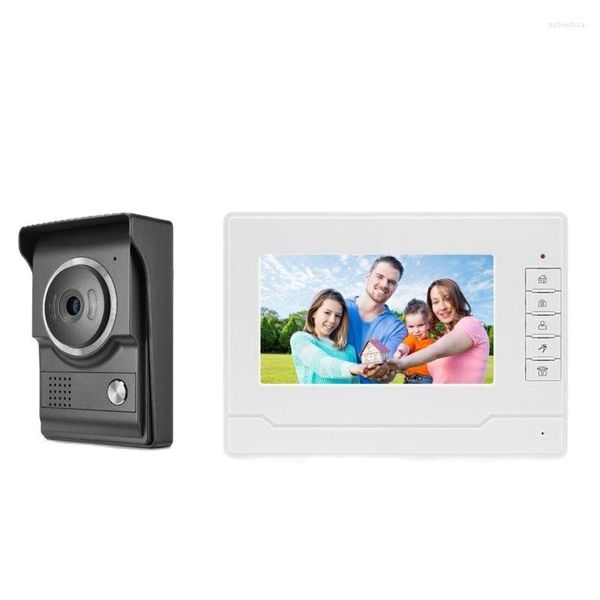 Telefones de porta de vídeo Kinjoin Home Security Camera System Smart Doorbell Night Vision Intercom for Villa