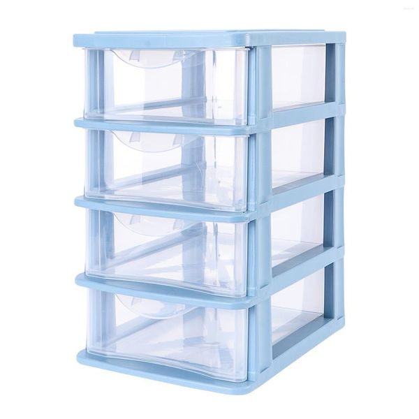 Embrulhe o organizador de desktop de armazenamento de plástico com gavetas organizadores de mesa de caixa