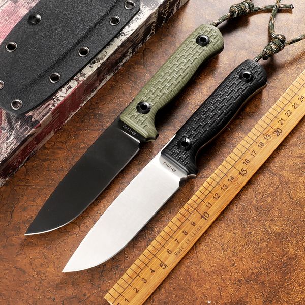 8Cr13Mov Stahl G10 Griff Feststehende Klinge Dschungel Camping Jagd Outdoor Angeln Überleben Verteidigungstaktik + K Scheide Gerades Messer