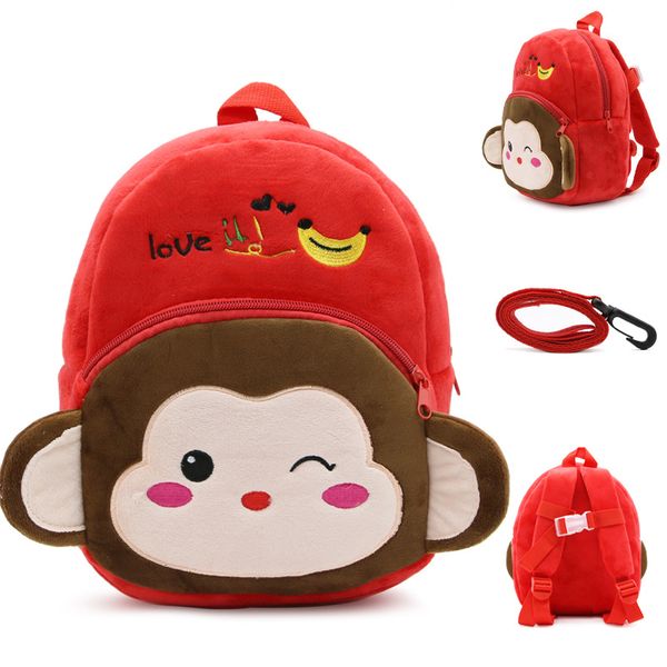 Simpatico zaino per bambini di 1-3 anni, borsa di peluche, zaino per bambini, zaino per cartoni animati del parco educativo della prima infanzia, borsa da gioco per bambini